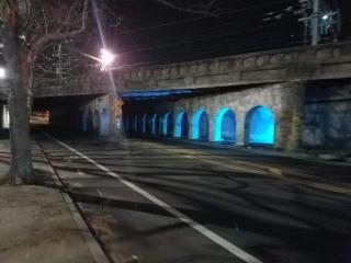 test light at underpass