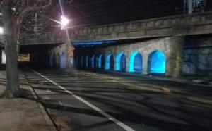 test light at underpass