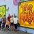 SOme of the volunteers posing after the mural was finished